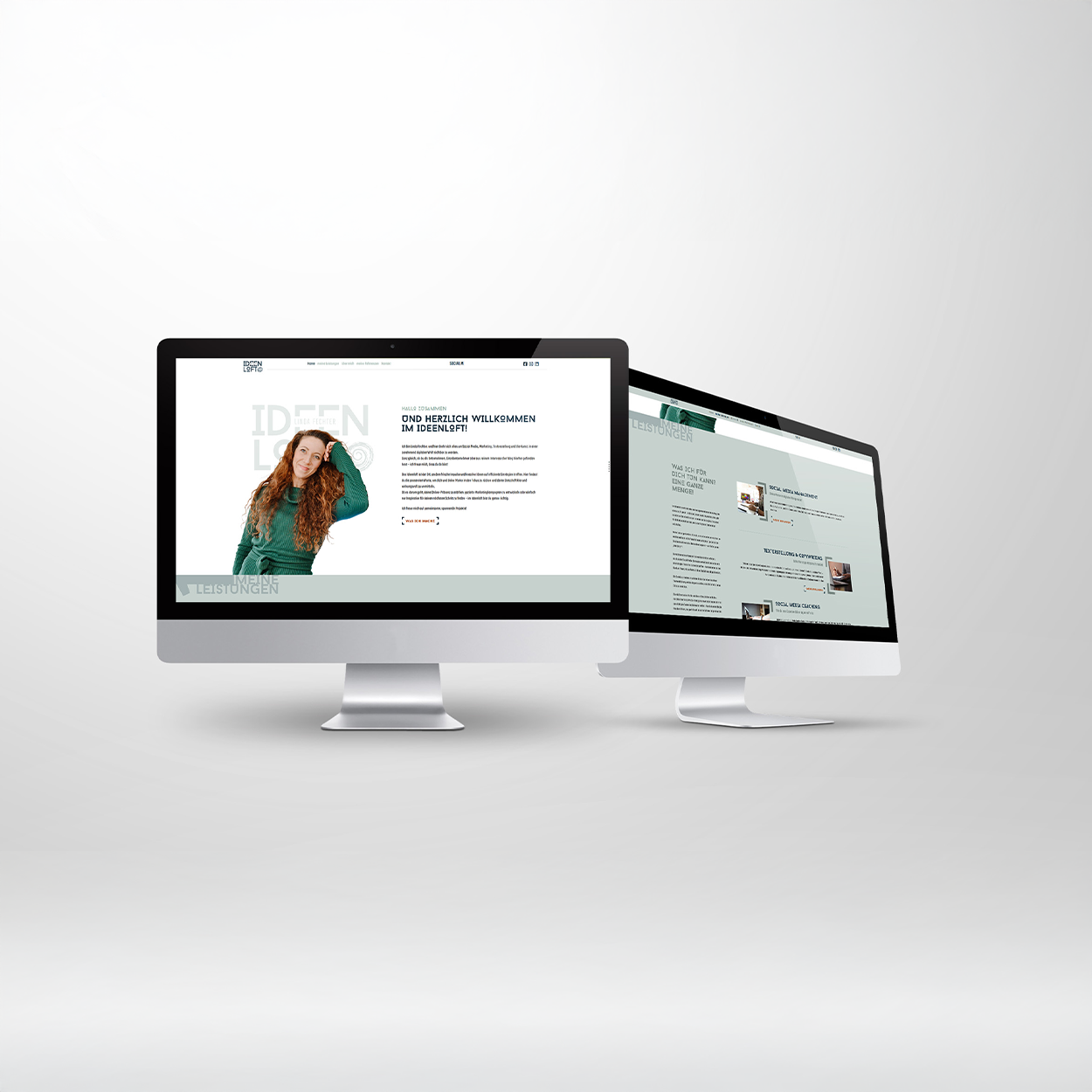 Desktopansicht eines technisch anspruchsvollen Webdesign für einen freundlichen One-Pager.